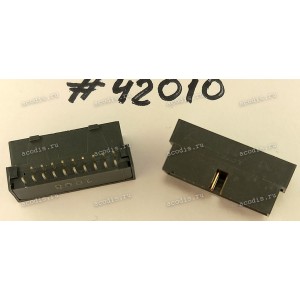 Разъём IDC IDC-20MR 2.54mm 2X10P G/F 2.0 K20 R/A (Asus p/n: 12007-00013100) LOTES ABA-USB-077-K16 D-G/U