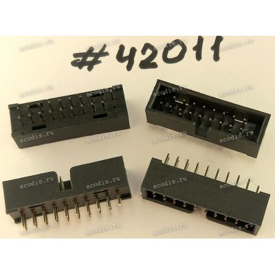 Разъём IDC IDC-20MS 2.54mm 2X10P G/F 2.0 K20 CHL/U (Asus p/n: 12007-00014800) PINREX 52X-40-20GG17