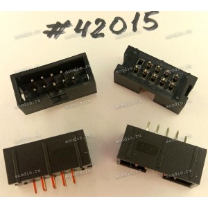 Разъём IDC IDC-10MS 2.54mm 2X5P G/F 2.54 K10 BLK/U (Asus p/n: 12007-00033200) PINREX 510-80-10GB43