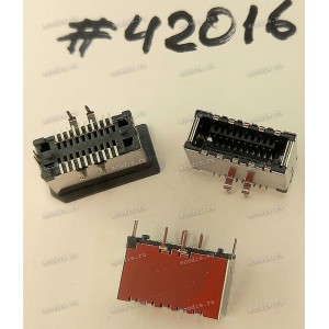 Разъём FRONT HD 2X10P G/F 0.8 KEY-A (Asus p/n: 12007-00210000) DEREN 40-42461-02001RHF-AS