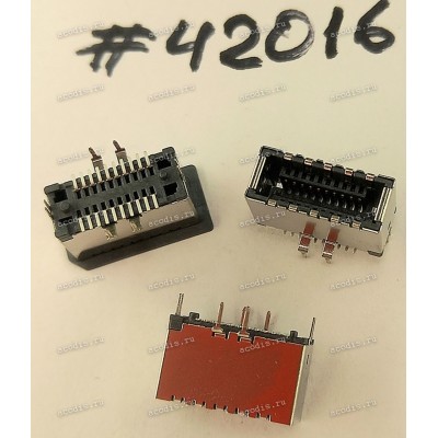 Разъём FRONT HD 2X10P G/F 0.8 KEY-A (Asus p/n: 12007-00210000) DEREN 40-42461-02001RHF-AS