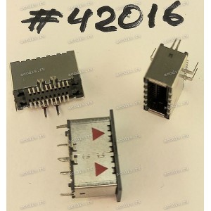 Разъём FRONT HD 2X10P G/F 0.8 KEY-A (Asus p/n: 12007-00210000) DEREN 40-42461-02001RHF-AS