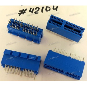 Разъём SLOT PCIE X1 36P G/F DARK BLUE (Asus p/n: 12G03002036V) E-MOVE EE0360-1GGZ-00H