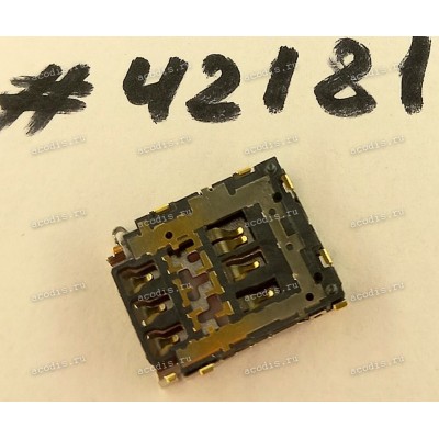 Слот NanoSIM 7P 2.12H STD R/A SMT (Asus p/n: 12023-00041200) TAISOL 5-501901001000-6