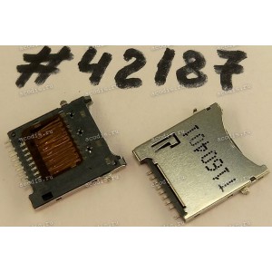 Разъём MICRO SD SOCKET 9P 1.45H REV (Asus p/n: 12023-00015900) TAITWUN PTFBT4-09GLBS1NN4H1