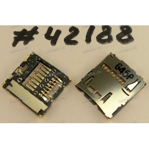 Разъём MICRO SD SOCKET 8P 1.29H R/A SMT (Asus p/n: 12023-00021800) ALPS SCHA4B0100