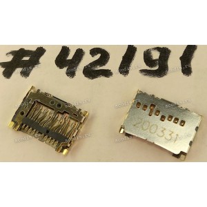 Разъём MICRO SD SOCKET 8P 1.15H STD (Asus p/n: 12023-00026300) TAISOL 5-251710001000-6