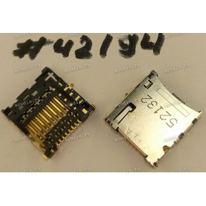 Разъём MICRO SD SOCKET 11P,0.9MM,1.5H (Asus p/n: 12023-00100000) PLASTRON CH1S-211-H-N