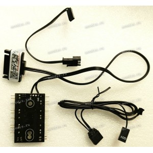 6ARGB Controller Asus GT301 (p/n 90DC0040-B0006C, 6ARGB Controller V1.1) FAN HUB/CSC & Cable PWM, 3 pin, SATA 15 pin L=300 mm (Хаб-разветвитель вентиляторов PWM 30x50 mm)