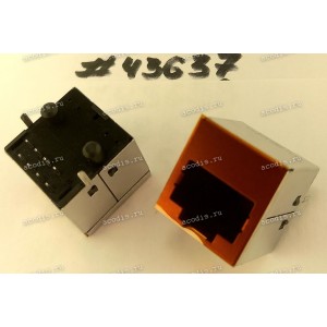 Разъём LAN JACK 8P8C S/T 17H DIP (Asus p/n: 12014-00036700) UDE RV1-2001000A