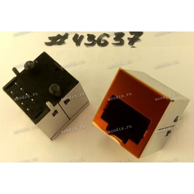 Разъём LAN JACK 8P8C S/T 17H DIP (Asus p/n: 12014-00036700) UDE RV1-2001000A