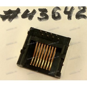 Разъём LAN JACK 8P FR(P1.02,H4.6) DIP (Asus p/n: 12014-00400800) QCI DFTJ08FR754