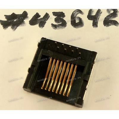 Разъём LAN JACK 8P FR(P1.02,H4.6) DIP (Asus p/n: 12014-00400800) QCI DFTJ08FR754