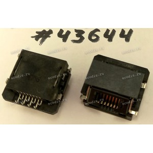 Разъём LAN JACK 8P 4H STD SUNK R/A (Asus p/n: 12014-00694300) SANTA 130470-26