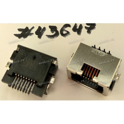 Разъём LAN JACK 8P 3.1H REV SUNK R/A (Asus p/n: 12014-00696000) ALLTOP C10276-K0839-L