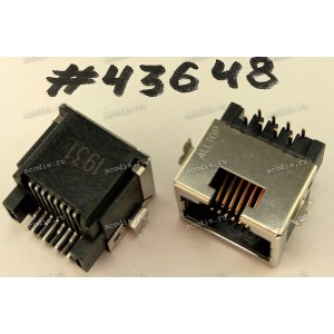 Разъём LAN JACK 8P 10.1H REV SUNK R/A (Asus p/n: 12014-00696400) ALLTOP C10286-10839-L