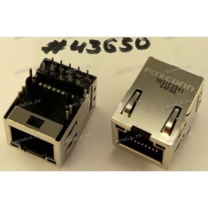 Разъём LAN JACK 10P8C 1X1P W/LED 1GA (Asus p/n: 12G148011106) FOXCONN JFM3831F-3341-4F