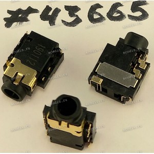 Разъём Audio JACK 6P 0.75CH SUNK R/A (Asus p/n: 12014-00716600) DST-CONN DA2-4126R-70BRSB-7