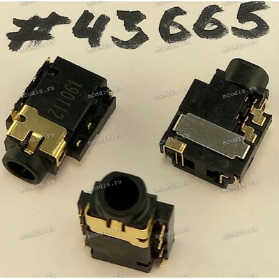 Разъём Audio JACK 6P 0.75CH SUNK R/A (Asus p/n: 12014-00716600) DST-CONN DA2-4126R-70BRSB-7
