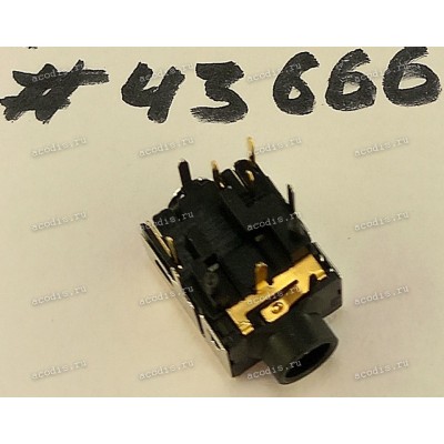 Разъём Audio JACK 6P 30U R/A DIP (Asus p/n: 12014-00717500) FOXCONN JA634C-40ADA5B-7H