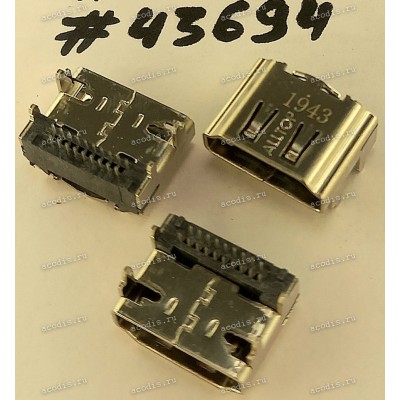 Разъём HDMI CON 19P 4.45CH REV (Asus p/n: 12022-00134800) ALLTOP C128W1-K1935-L
