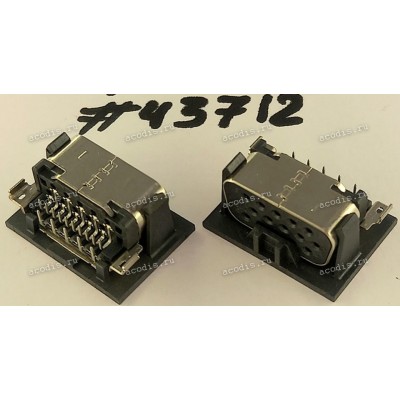 Разъём DB-15F VGA D-SUB 15P F -1CH REV SUNK R/A (Asus p/n: 12010-00142900) ACON DHR4G-15K1200