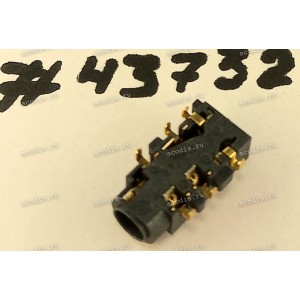 Разъём Audio JACK 6P R/A DIP (Asus p/n: 12014-00010400) FOXCONN JAT361-14AAA4B-7H