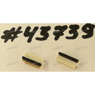 Разъём FFC FPC 10P 0.5 BLK R/A G/F (Asus p/n: 12018-00074900) TST FP101H-010DG10