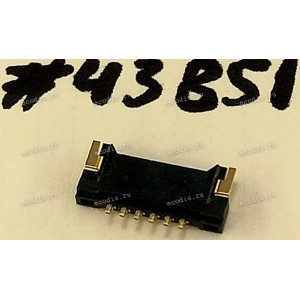 Разъём WtoB CON 6P 1.25 1.9H R/A SMT (Asus p/n: 12017-00011400) ACES 50278-00601-001
