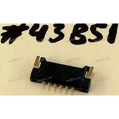 Разъём WtoB CON 6P 1.25 1.9H R/A SMT (Asus p/n: 12017-00011400) ACES 50278-00601-001