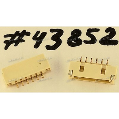Разъём WtoB CON 6P 1.25 2.03H R/A SMT (Asus p/n: 12017-00011600) XINYA S1301-06RVB-S01-KH