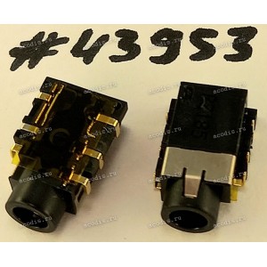 Разъём Audio JACK 6P -0.95CH SUNK R/A (Asus p/n: 12014-00718100) HANGZHOU RIYUE 3F168-00J01