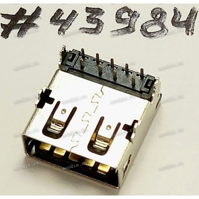 Разъём USB3.1 CON 9P 3.4CH STD R/A (Asus p/n: 12013-00220100) ALLTOP C19137-10939-L