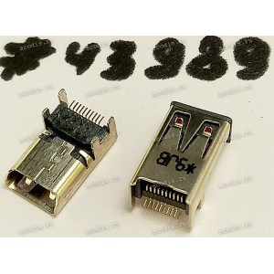 Разъём MICRO HDMI 19P 0.4MM 2.05CH RA (Asus p/n: 12022-00043700)