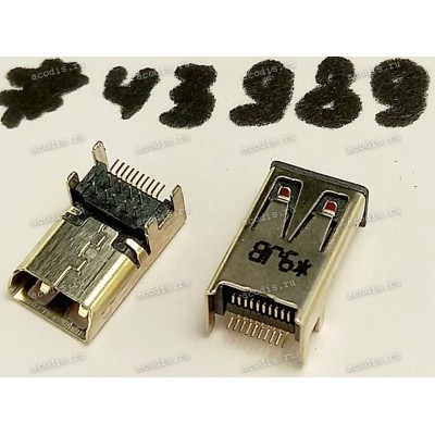 Разъём MICRO HDMI 19P 0.4MM 2.05CH RA (Asus p/n: 12022-00043700)