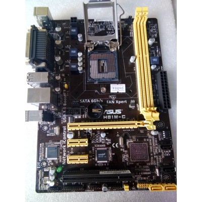 MB BAD - донор Asus H81M-C REV. 1.02 (298007-00580-MB0GT0-B09 2101) MSIP-REM-MSQ-H81M-C снят мост. Погнуты контакты сокета