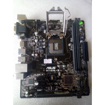 MB BAD - донор Asus H110M-R REV. 1.01 (870738-08199-MB0QN0-A0B 2003) MSIP-REM-MSQ-H110M-R снят мост, погнуты контакты сокета 
