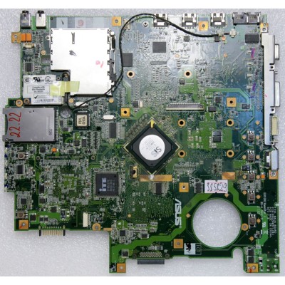 MB BAD - донор Asus F5VL MB. (NLJMB1000-B03) P/N: 08G2005FL20J REV: 2.0, ATI 216PVAVA12FG, SIS 671DX, SIS 968, 4 чипа Qimonda HYB18T256161BF-25