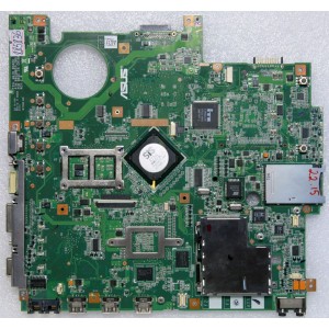 MB BAD - донор Asus F5VL MB. (NLJMB1000-B02P) P/N: 08G2005FL20G REV: 2.0, ATI 216PVAVA12FG, SIS 671DX, SIS 968, 4 чипа Qimonda HYB18T256161BF-25