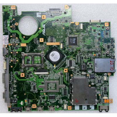 MB BAD - донор Asus F5VL MB. (NLJMB1000-B03) P/N: 08G2005FL20J REV: 2.0, ATI 216PVAVA12FG, SIS 671DX, SIS 968, 4 чипа Hynix HY5PS561621A-FP25