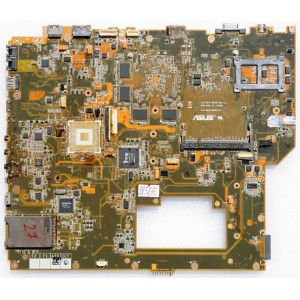 MB BAD - донор Asus A7S, G2S MAIN_BD._0M/PENRYN/NB9/AS R2.1(V256M-INF) (EN*63297) (60-NJYMB1000-C01P) A7S P/N:08G27AS0021 W REV:2.1., Intel LE82PM965 SLA5U, 4 чипа Qimonda HYB18H512321BF-14 - снято GPU