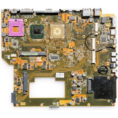 MB BAD - донор Asus A7S, G2S MAIN_BD._0M/PENRYN/NB9/AS R2.1(V256M-INF) (EN*63297) (60-NJYMB1000-C12) A7S P/N:08G27AS0021 I REV:2.1., Intel LE82PM965 SLA5U, 4 чипа Hynix HY5RS123235B - снято GPU