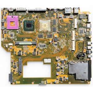 MB BAD - донор Asus A7S, G2SG MAIN_BD. (60-NGPMB1000-B03) P/N: 08G2002GG20 I REV: 2.0., Intel LE82PM965 SLA5U, Intel NH82801HBM SLA5Q, 4 чипа Qimonda HYB18H512321BF-14 - снято GPU