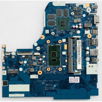MB BAD - под восстановление Lenovo IdeaPad 310-15ISK (P/N: 5B20L35873) CG411 CG511 CZ411 CZ511 NM-A751 REV: 1.0., Intel Core i5-6200U - SR2EY, nVidia N16V-GMR1-S-A2, 4 чипа Micron D9SMP, 4 чипа SEC 646 K4A8G16