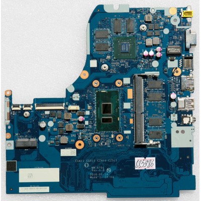 MB BAD - под восстановление Lenovo IdeaPad 310-15ISK CG411 CG511 CZ411 CZ511 NM-A751 REV: 1.0. Intel Core i7-6500U - SR2EZ, nVidia N16S-GTR-S-A2, 4 чипа SEC 622 K4W4G16, 4 чипа SEC 619 K4A8G16