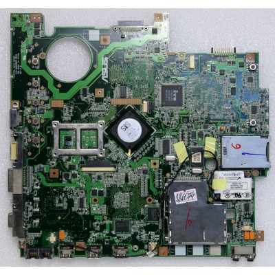 MB BAD - донор Asus F5SL MAIN_BD (60-NM7MB1000-B17) F5SL P/N: 08G2005FS20J REV: 2.0, SIS 671DX, SIS 968, ATI 216-0707009, 4 чипа Qimonda HYB18T512161B2F-25