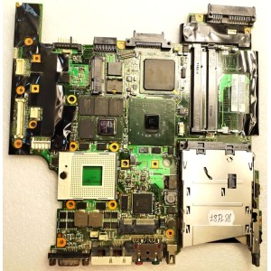 MB BAD - под восстановление Lenovo ThinkPad T60 (FRU: 42T0153, 11S42W7588Z), Intel SL8Z4, Intel PC82573L GS51321. 2 0710, Intel NH82801GBM L7135B45 SL8YB, ATI 216GHLAKC13FAG NA3970. 00, 0718AAY, 4 чипа Qimonda HYB18H512321AFL20 WVV22110