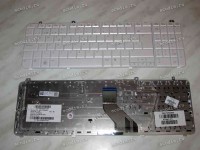 Keyboard HP/Compaq dv6-10**, 12**, 1300, 20** (White/Glossy/Spanish) белая глянцевая