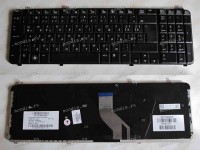 Keyboard HP/Compaq dv6-10**, 12**, 1300, 20** (Black/Matte/RUS грав.-Turkey-Latin) чёрная матовая русиф.