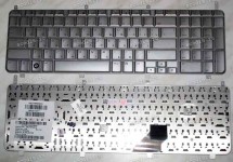 Keyboard HP/Compaq dv8-1010, HDX X18, HDX18 (Silver/Glossy/RUO) серебристая глянцевая русская